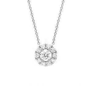 1/2ct Diamond Halo Necklace