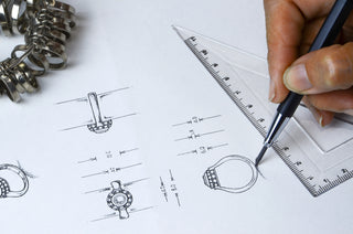 Sketch of intricate jewelry design, featuring detailed craftsmanship and creative vision, promising elegance in every detail.