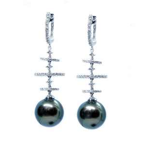 Galaxy South Sea Pearl & Diamond Earrings - Johnny Jewelry
