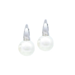 Pearl Tapered Huggie Earrings