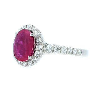 Classic Ruby & Diamond Ring - Johnny Jewelry
