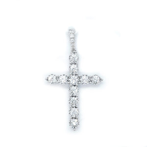 Classic Diamond Cut Diamond Cross Pendant - Johnny Jewelry