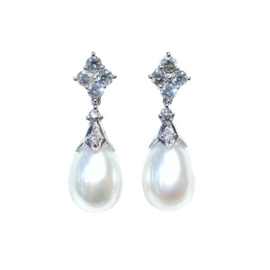 Victorian Style Pearl Drop Earrings - Johnny Jewelry