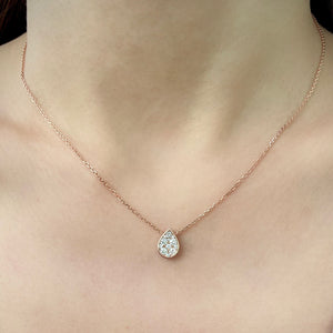 Pave Diamond Teardrop Necklace