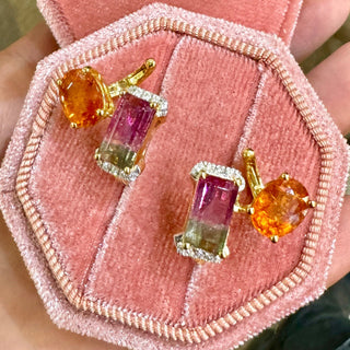 Watermelon Tourmaline & Fanta Garnet Huggies