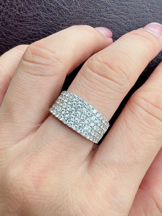 5 Row Pave Diamond Band
