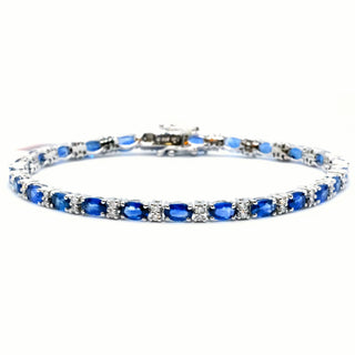 Sapphire & Diamond Tennis Bracelet