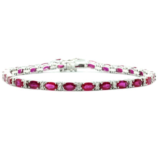 Ruby & Diamond Tennis Bracelet