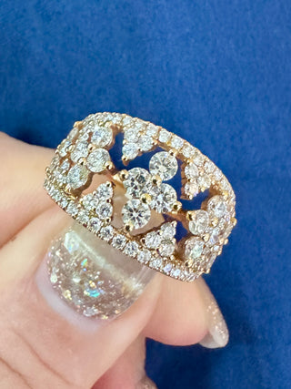 Victorian Style Diamond Clover Ring