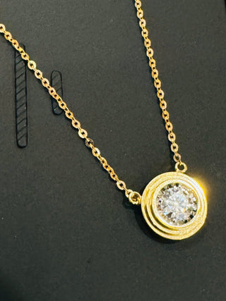 Double Bezel Diamond Layering Necklace