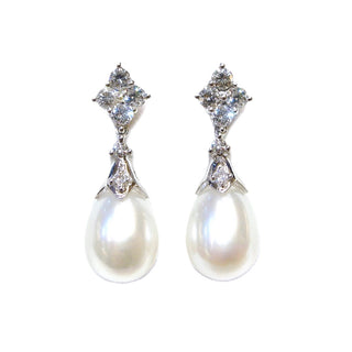 Victorian Style Pearl Drop Earrings