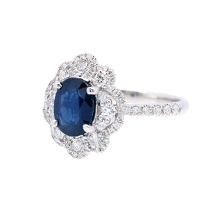 Lacy Sapphire & Diamond Ring - Johnny Jewelry