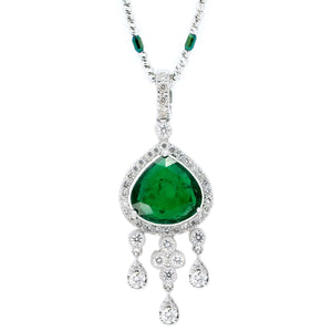 Cleo Emerald & Diamond Necklace