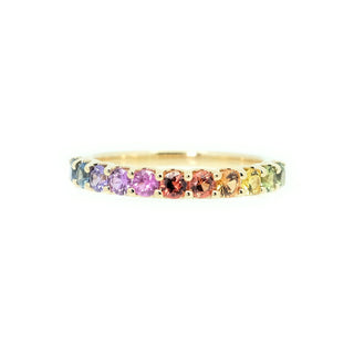 3mm Rainbow Sapphire Band