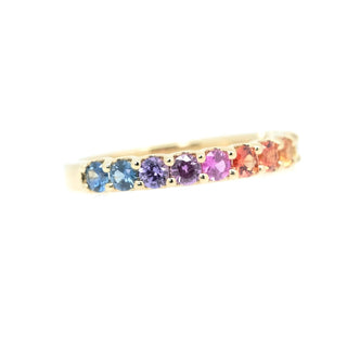 3mm Rainbow Sapphire Band