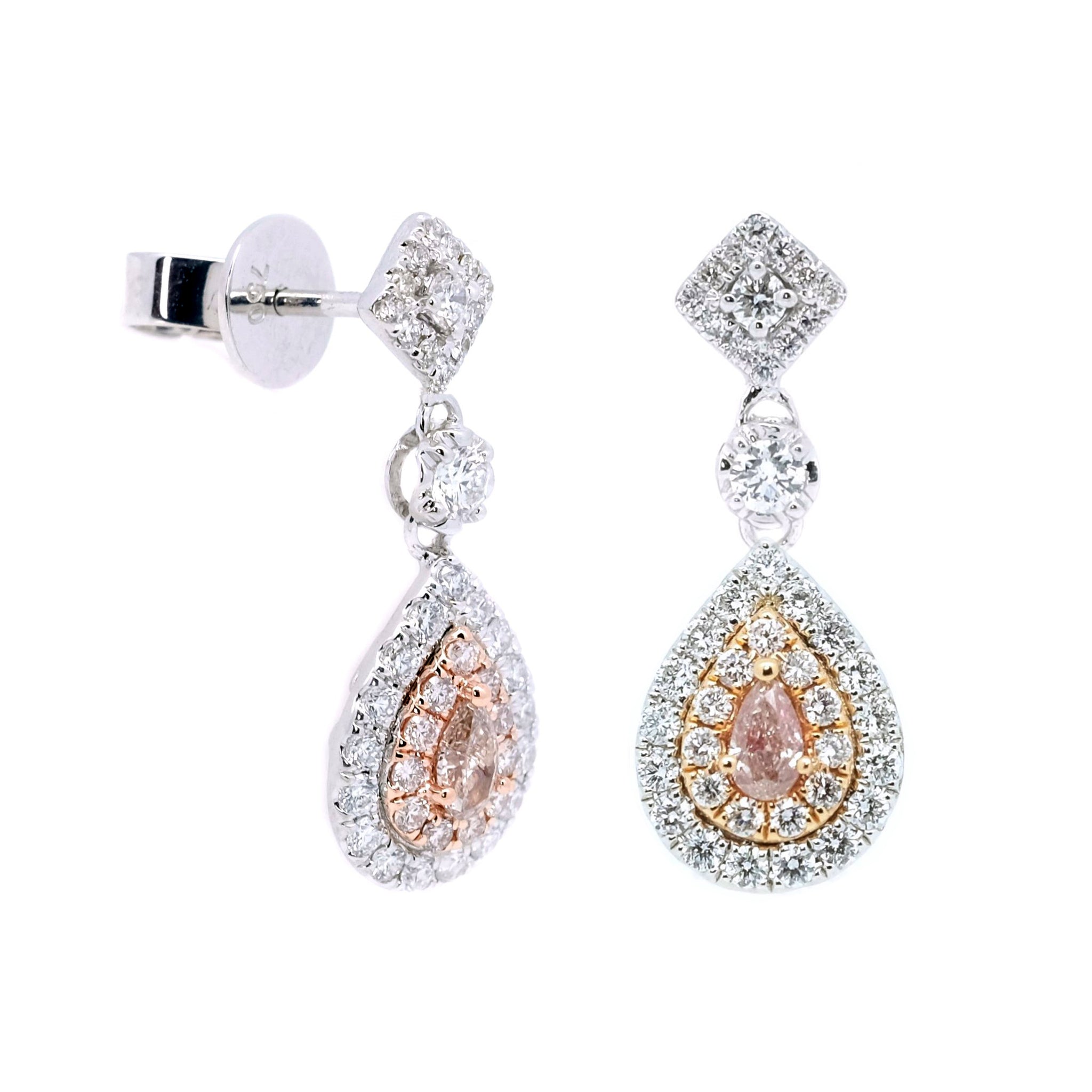 Amelia Teardrop Earrings | 925 Silver | Blush Pink – Valentina-Rose
