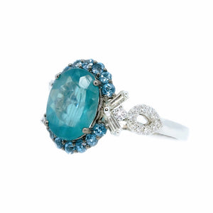Mermaid Apatite & Blue Topaz Ring