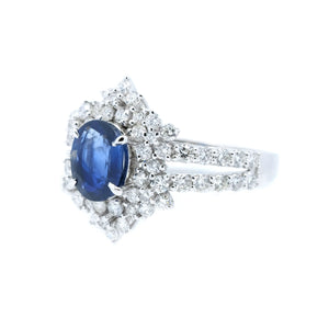 Snowflake Sapphire & Diamond Ring