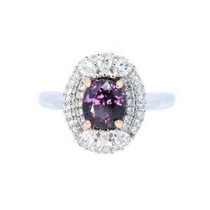 Color Change Garnet & Diamond Two-Way Ring & Pendant