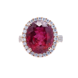 Diva Rubellite Tourmaline & Diamond Ring