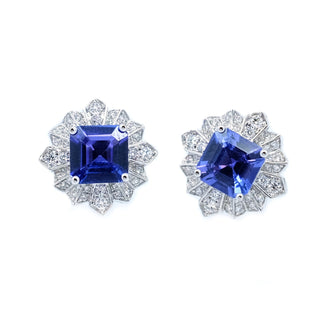 Gatsby Tanzanite & Pave Diamond Earrings