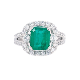 Lunette Emerald & Diamond Ring