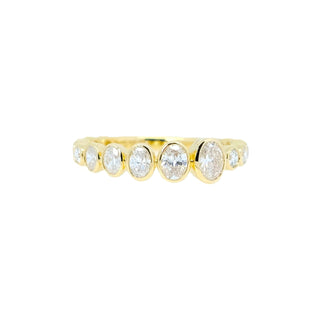 Bubble Bezel Oval & Round Diamond Band