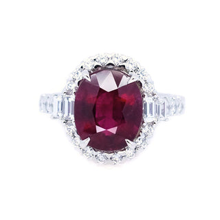 5ct Rubellite Tourmaline & Diamond Ring