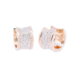 9mm Micro Pave Diamond Huggies