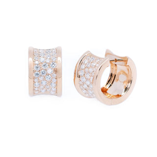 9mm Micro Pave Diamond Huggies