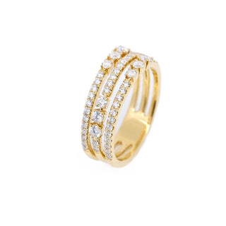 7mm Triple Band Diamond Ring - Johnny Jewelry