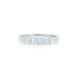 3.5mm Baguette & Round Diamond Band - Johnny Jewelry