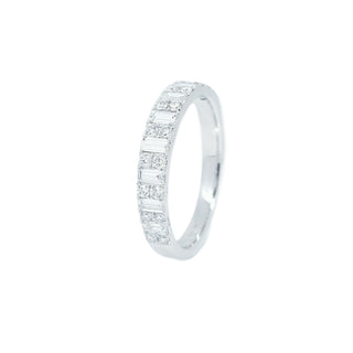 3.5mm Baguette & Round Diamond Band - Johnny Jewelry
