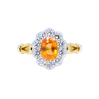 Eternal Bloom Fanta Garnet & Diamond Halo Ring