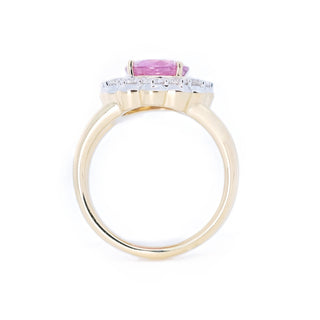 Eternal Bloom Pink Sapphire & Diamond Halo Ring