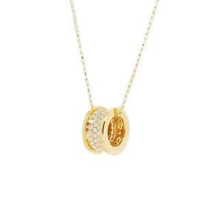 Pave Diamond Barrel Necklace