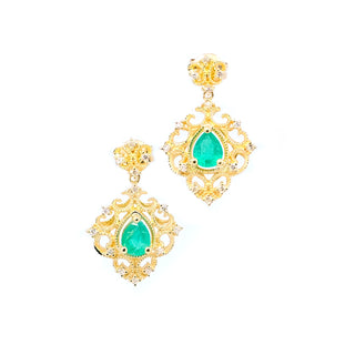 Antoinette Emerald Drop Earrings