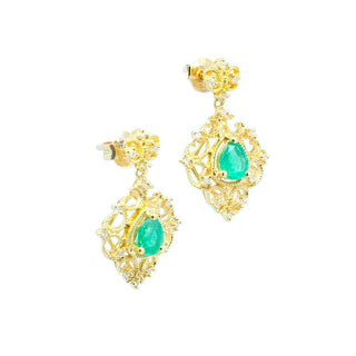 Antoinette Emerald Drop Earrings