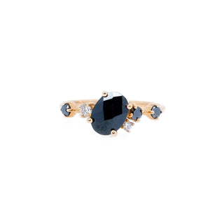 Galaxy Black Spinel & Diamond Ring