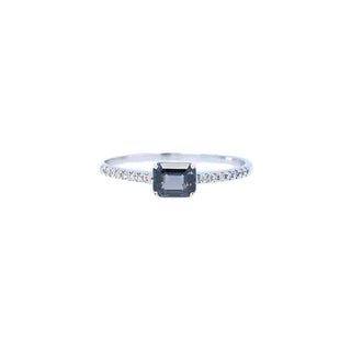 Amour Blue Grey Spinel & Diamond Ring
