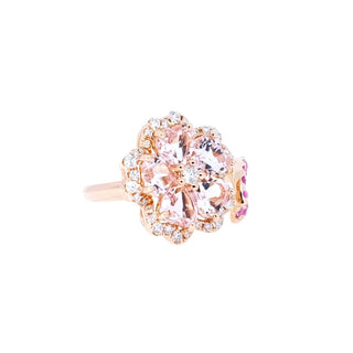 Morganite Sakura Cherry Blossom Pink Sapphire Ring