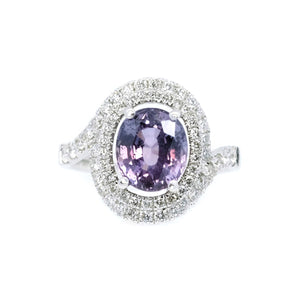 Galaxy Lavender Sapphire & Diamond Ring
