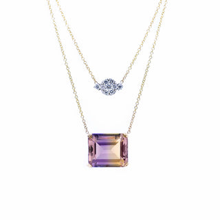 Ametrine & Diamond Layered Necklace