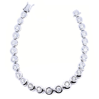 Graduated Bubble Diamond Tennis Bracelet