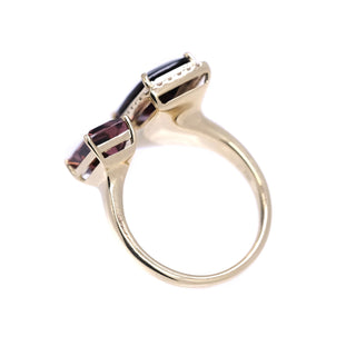 Toi Et Moi Burgundy & Pink Tourmaline Ring