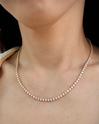 6ct Buttercup Diamond Tennis Necklace