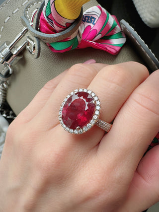 Diva Rubellite Tourmaline & Diamond Ring