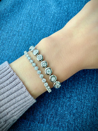 Graduated Bubble Diamond Tennis Bracelet