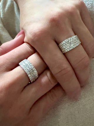 5 Row Pave Diamond Band