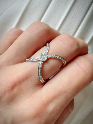 Eternal Loop Diamond Cluster Ring